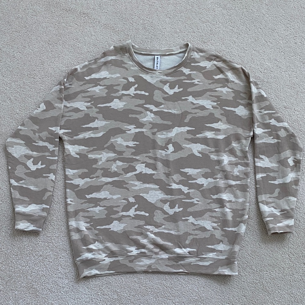 🌸ATHLETA Camo Sweatshirt - Tan and Cream